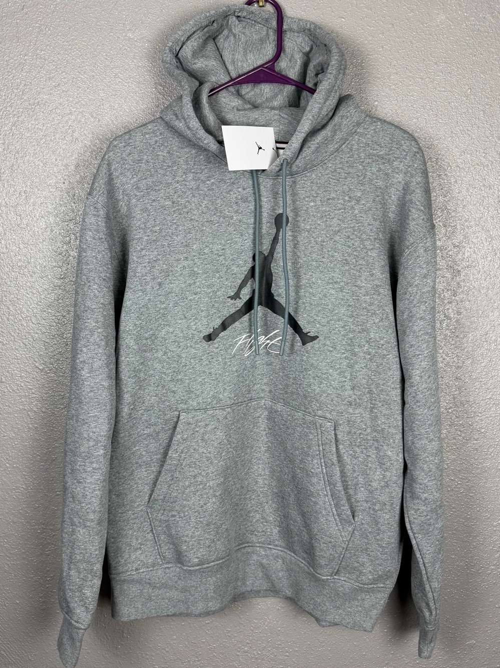 Nike Jordan Hoodie Essential Flight Jumpman Fleece Men’s Medium Gray Sweatshirt